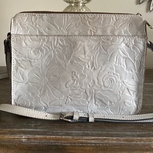 Patricia Nash Antique White Tooled Crossbody